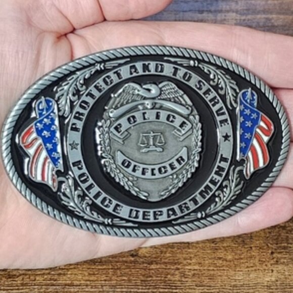 POLICE DEPARTMENT BELT BUCKLE - Picture 1 of 15
